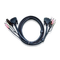 에이텐 2L-7D03U 3M KVM 케이블 (USB,오디오,DVI-D)