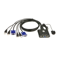 에이텐 CS22U 2-포트 USB VGA 케이블 KVM 스위치 with 원격 포트 선택기