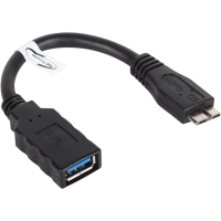 NETmate 강원전자 NM-OTG08 USB3.0 AF-MicroB OTG 케이블 0.15m (블랙)