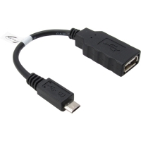 NETmate 강원전자 NM-OTG-01GSBK 모바일 USB OTG 케이블(블랙) 0.12m