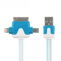Coms 컴스 SP688 USB 3 in 1 T형 멀티케이블 1M .Blue