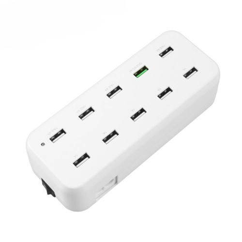 Coms 컴스  LS415 10포트 전원 멀티충전기(White), USB 10 Port / QC 2.0 1Port / 고속충전 / 퀵차지 지원