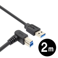 NETmate 강원전자 CBL-PD302RA-2M USB3.0 AM-BM(오른쪽 꺾임) 케이블 2m