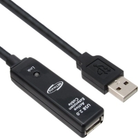 NETmate 강원전자 CBL-203B-15M USB2.0 리피터 15m (LED/전원 아답터 포함)
