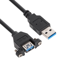 넷메이트 NMC-UF303SB USB3.0 연장 AM-AF 판넬형 케이블 0.3m(블랙)