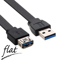 넷메이트 NMC-UF305F USB3.0 연장 AM-AF FLAT 케이블 0.5m (블랙)