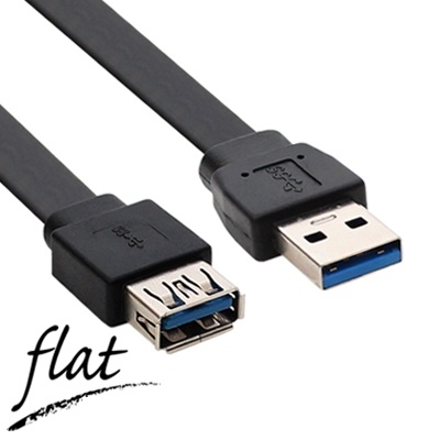 넷메이트 NMC-UF310F USB3.0 연장 AM-AF FLAT 케이블 1m (블랙)