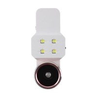 Coms 컴스 IB246 스마트폰 카메라 확대경(3 in 1) 셀카렌즈, 렌즈교체형/LED조명/Macro/피쉬아이/Wide