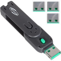 NETmate 강원전자 NM-UL01G 스윙형 USB포트 잠금장치(그린)