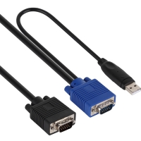 강원전자 NMC-G1630PU KVM 2 in 1 케이블 3m (RGB, USB)