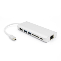 Coms 컴스 CT310 USB 3.1 컨버터(Type C), HDMI&기가비트 랜/USB 3.0 2P /SD 카드리더, PD(충전지원)