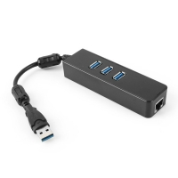 Coms 컴스 SW123 USB 3.0 컨버터 (USB 3P/기가비트 LAN 1P), USB 허브+랜카드