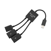 Coms 컴스 IB609  USB 3.1 허브(Type C), USB 2P/Micro 1P