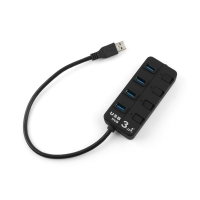 Coms 컴스 CQT-308 USB 허브 3.0 (4P/전원), 개별 스위치