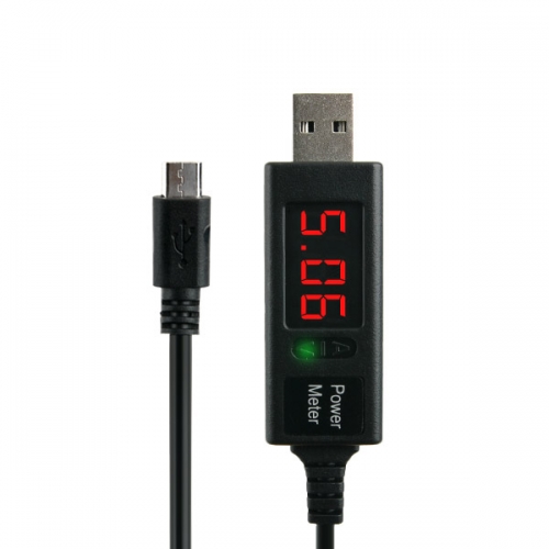 Coms 컴스 MV213 USB 테스터기(전류/전압 측정) Micro USB 케이블 일체형 1M