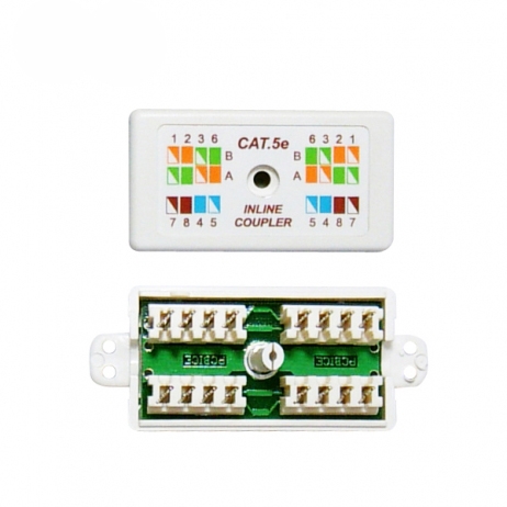 LANstar 라인업시스템 LS-EIC-UED4 CAT.5E Inline커플러, RJ45, UTP IDC Block, UL규격, 대만산