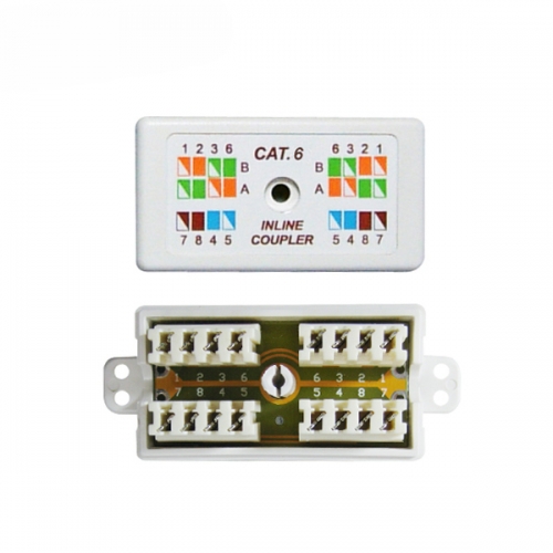 LANstar 라인업시스템 LS-6IC-UED4 CAT.6 Inline커플러, RJ45, UTP IDC Block, UL규격, 대만산