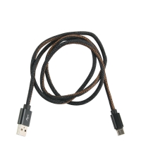 Coms 컴스 IE046 USB 3.1 Type C 케이블(고속충전/2.4A) 1M 패브릭, Black