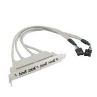 Coms 컴스 BB627 USB 2.0 4 Port (포트) / 브라켓 타입, 30cm / 4Port - 메인보드 연결용