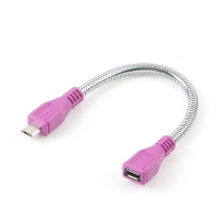 Coms 컴스 NA490 Micro 5P USB 젠더형 케이블- Micro 5P(M)/Micro 5P(F), Flexible형 15cm