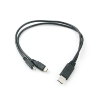 Coms 컴스 NA337 USB 3.1 케이블 (TYPE C) 2 in 1 / Y형 30cm, USB A(M)/Type C(M)/Micro 5P(M)