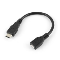 Coms 컴스 BU158 USB 3.1 젠더(Type C) 케이블 타입- Micro 5P(F)/C(M) 15cm, Black