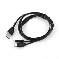 Coms 컴스 BU786  USB/Micro USB(B) 케이블 Y형 1M Black