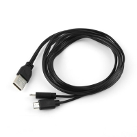 Coms 컴스 BU788 USB/Micro USB(B) 케이블 Y형 1.5M Black