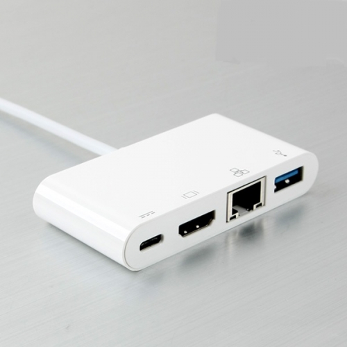 Coms 컴스 CL520 USB 3.1 컨버터(Type C), HDMI & 기가비트랜