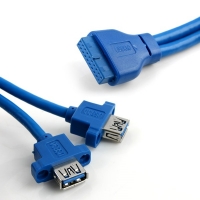 Coms 컴스 NT550 USB 포트 3.0 (20P -> 2port USB) Y 케이블형, 80cm
