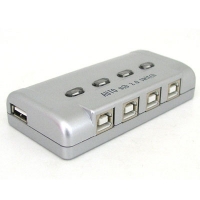 Coms 컴스 U2411 USB 공유기 4:1 - 수동 스위치 및 프로그램 전환 방식