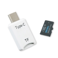 Coms 컴스 IB084 USB 3.1 카드리더기(Type C), Micro SD전용, White