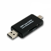 Coms 컴스 IB610 USB 3.1 카드리더기(Type C), 3 in 1 (USB/Micro 5P, TF/SD)