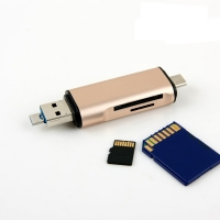 Coms 컴스 IB362 USB 3.1 멀티 카드리더기(Type C/Micro 5P/USB)), SD/Micro SD