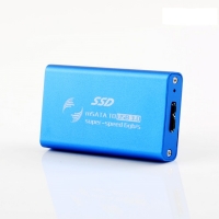 Coms 컴스 ITA330 USB 3.0 외장 케이스(mSATA 50mm), Blue
