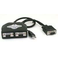 Coms 컴스 Coms-21VDUSB [LC530] 모니터 분배기 2:1, 케이블 일체형/ USB 전원