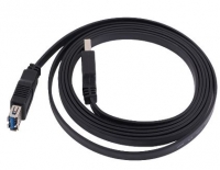 Coms 컴스 BB103 USB 3.0 케이블(Black/Flat형/연장) 1.8M