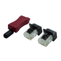 랜스타 LS-LKPC-BK LAN 포트 Lock-콘넥터, 잠금장치, 제작 콘넥터 포함 BLACK, (Key 1개, 플러그 10개 1SET)