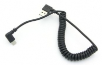 Coms 컴스 NA918 USB 3.1 케이블(Type C), 스프링 타입 50~ 70CM, USB2.0 A(M) 좌향꺾임/Type C(M) 꺾임