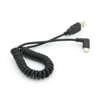 Coms 컴스 NT919 USB 3.1 케이블(Type C), 스프링 타입 50~ 70CM, USB 2.0 A(M)/Type C(M) 꺾임