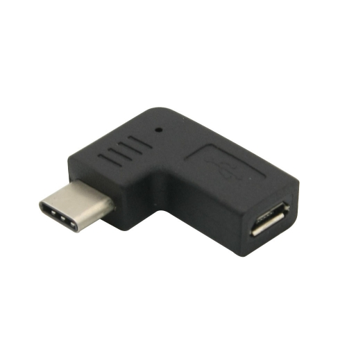 Coms 컴스 ID027 USB 3.1 Type C 젠더(Type C M / Micro 5P F) Black, 꺾임