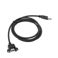 Coms 컴스 BT290 USB 연장 포트 3.0, 1.5m / MF형 / Black (브라켓 연결용, 판넬형)