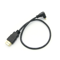 Coms 컴스 BS359 HDMI 젠더(Micro HDMI M/HDMI M), 30cm / 하향 꺾임형