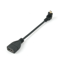 Coms 컴스 BS358 HDMI 젠더(Micro HDMI M/HDMI F), 15cm / 하향 꺾임형