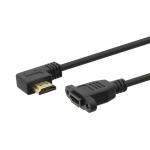 Coms 컴스  ND500 HDMI 연장 젠더, HDMI(M)우향꺾임 / HDMI(F)포트형, 4K2K 60Hz, 15cm