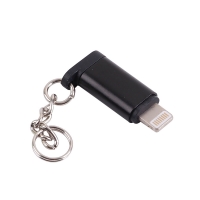 Coms 컴스 IE193 USB 3.1 (Type C) 젠더(C F/8P M) Short/고리형 - Black/Metal