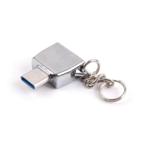 Coms 컴스 IE254 USB 3.1 (Type C) OTG 젠더, Metal Gray