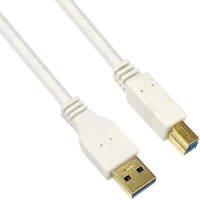 NETmate 강원전자 NM-UB310Z USB3.0 AM-BM 케이블 1m (화이트)