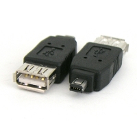 Coms 컴스 G2383 USB 젠더 미니4핀 F타입 - USB A(F)/미니 4핀 F타입 (M)