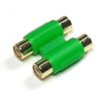 Coms 컴스 G9060 RCA 2열 통합 젠더 - 2F/2F 타입/ 녹색